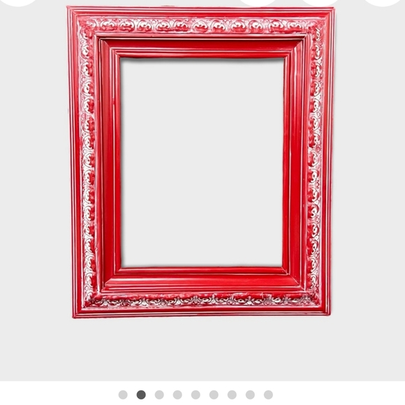 Marilyn Monroe Red Lips white Fur Print, Framed Vintage chic Ornate lipstick red - Picture 3 of 4